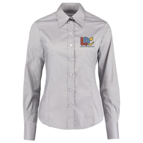 LDC Kustom Kit Women's Corporate Oxford Blouse Long-Sleeved (Tailored Fit)